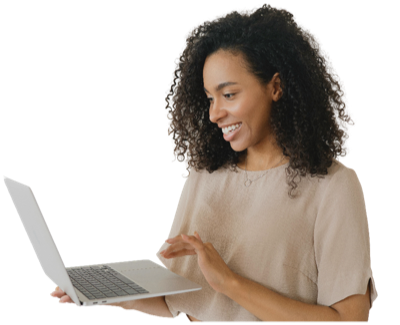 HireHub AI - Professional resume and career tools Professional using HireHub AI on laptop
